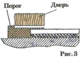 порожек ставят несколько иначе